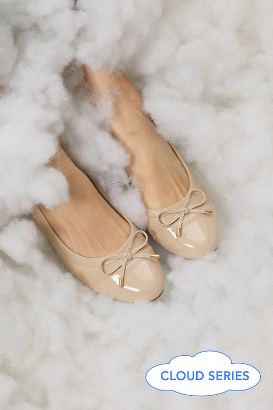 Megumi Ballet Cloud Flats in Nude
