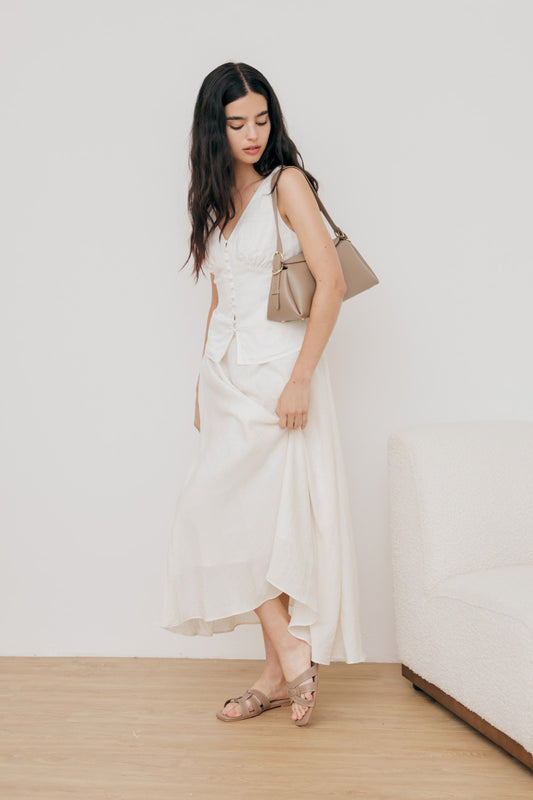 Bonita Contrast Stitching Sliders in Taupe