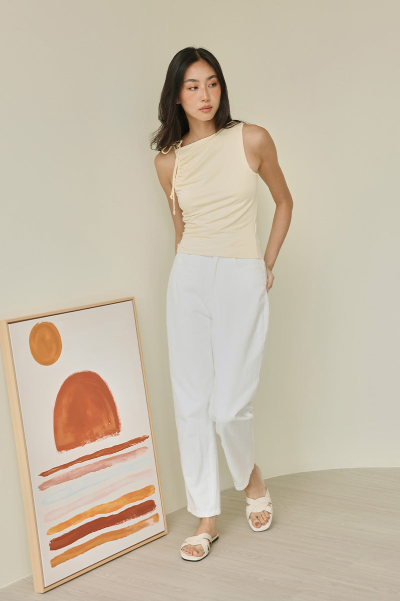Evie Interlocking Cloud Sliders in Waterproof Linen
