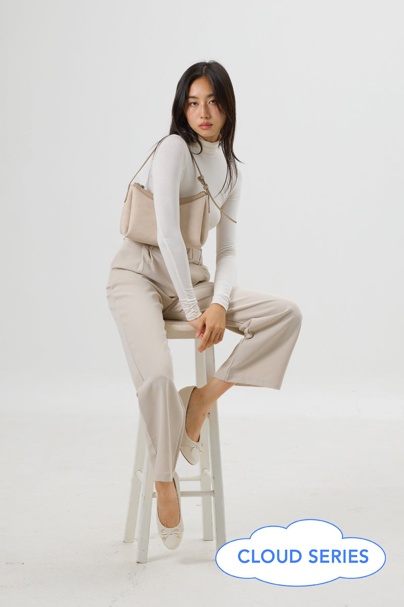 Megumi Ballet Cloud Flats in Cream