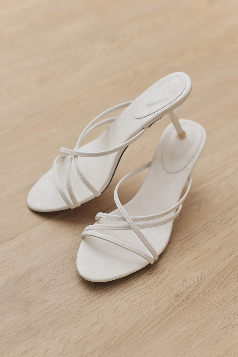Miren Strappy Heels in Snowflake