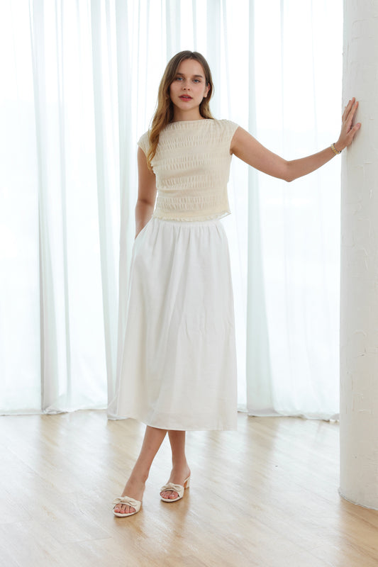 Noemi Bow Heels in Cream