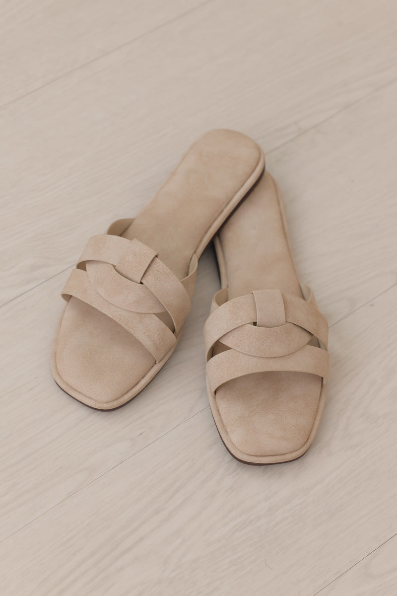 Ruka interlocking Cloud Sliders in Taupe