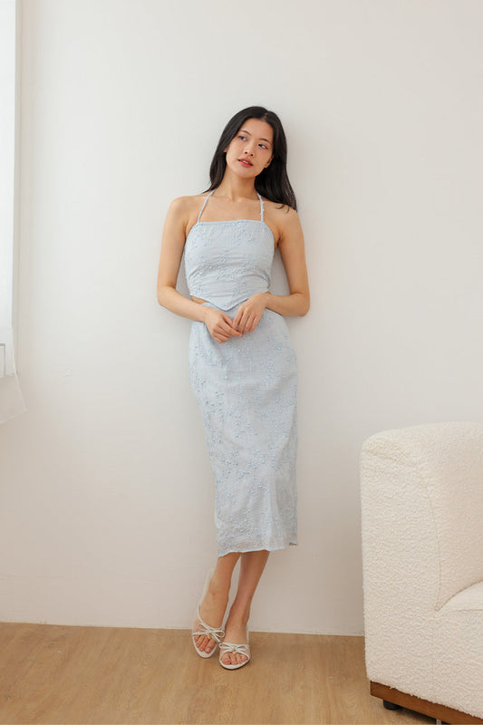 Calyra Charmé Mesh Cloud Heels in Cream Waterproof Satin