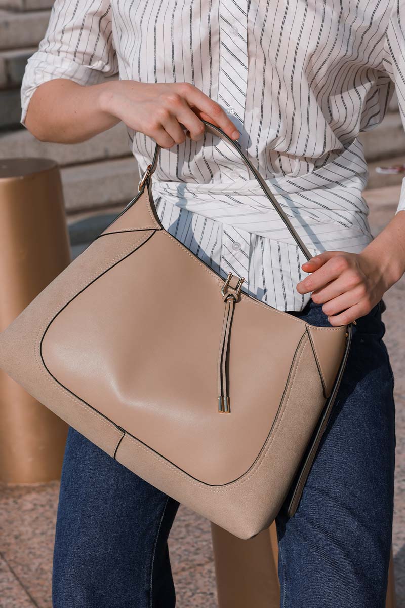 Manhattan Tote Bag in Taupe