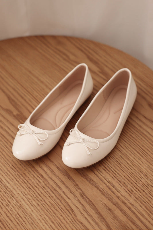 Milena Cloud Ballet Flats in Cream Patent