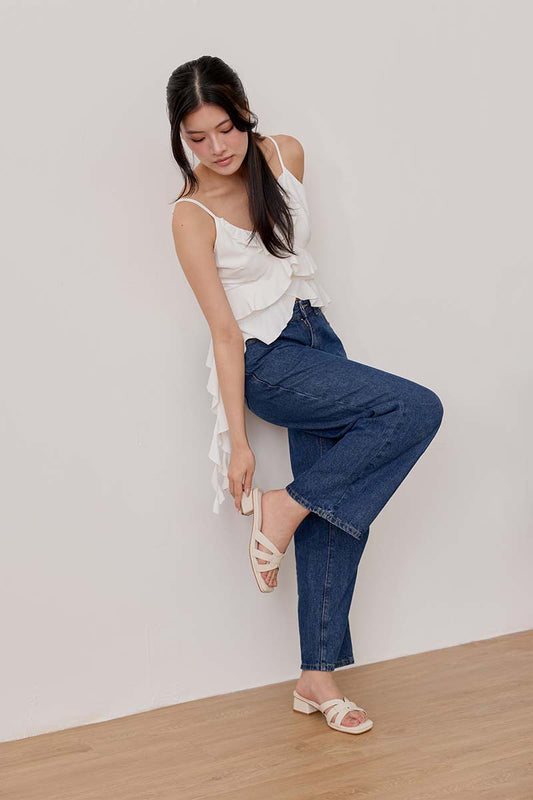 Rovena Interlocking Cloud Block Heels in Waterproof Linen