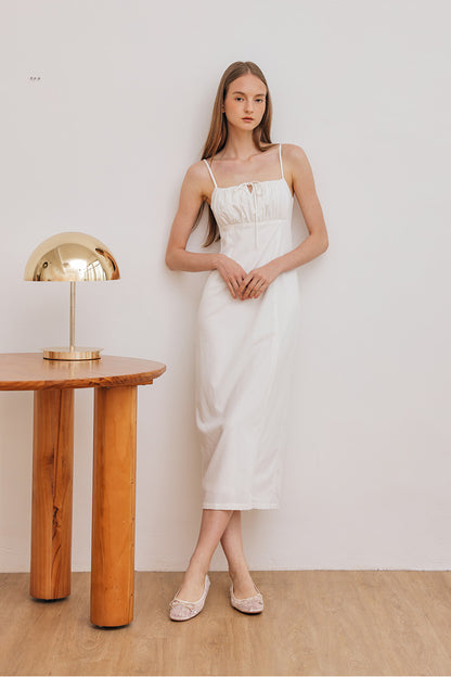 Andrina Textured Sequin Flats in Cream