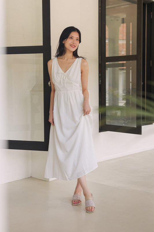 Azure Embroidered Mesh Sliders in Nude