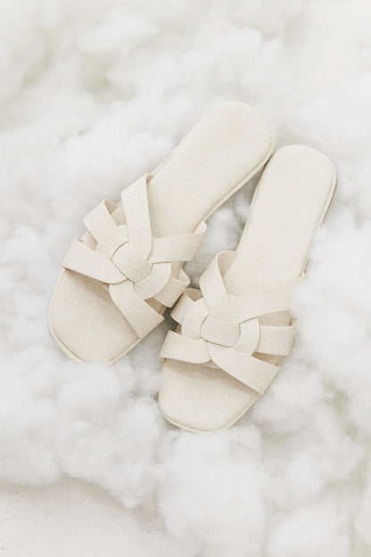 Bondi Cloud Sliders in Waterproof Linen
