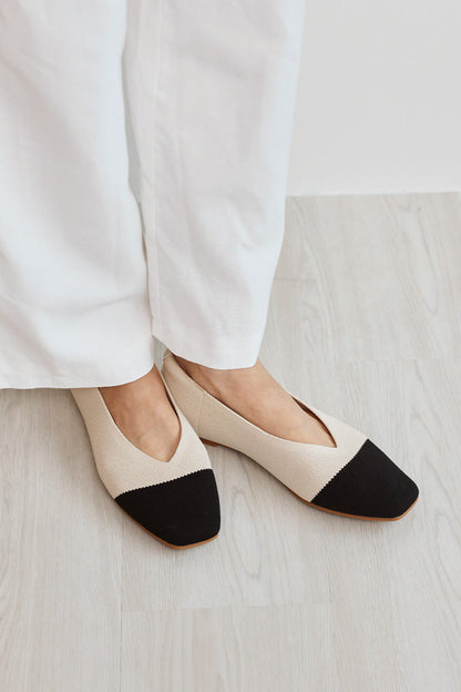 Coco Cloud Flyknit Flats in Cream