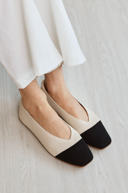 Coco Cloud Flyknit Flats in Cream