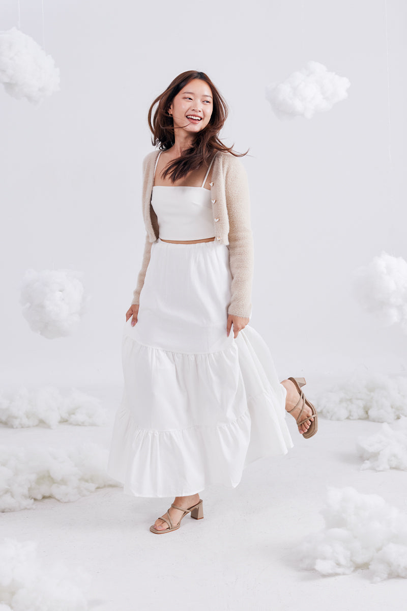 Haruna  Strappy Cloud Heels in Taupe
