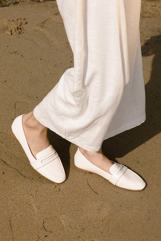 Isla Loafers in Textured Cream