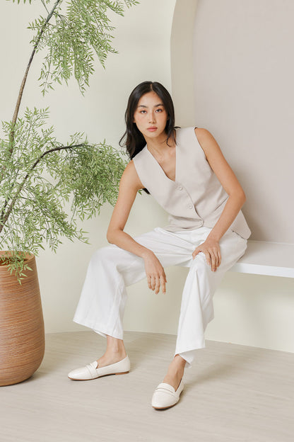 Isla Loafers in Textured Cream