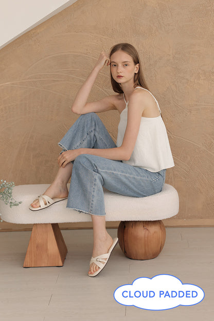 Junia Interlocking Sliders in Cream