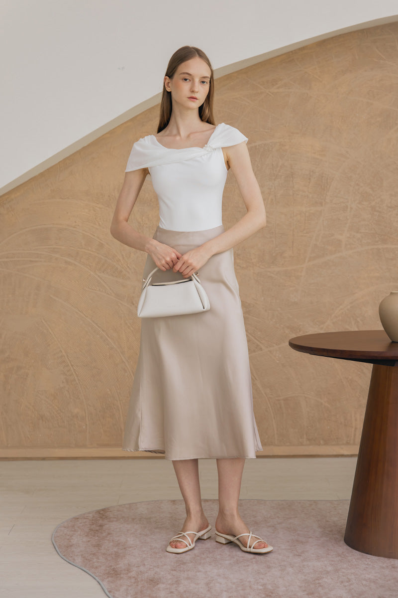 Lenix Strappy Cloud Block Heels in Cream