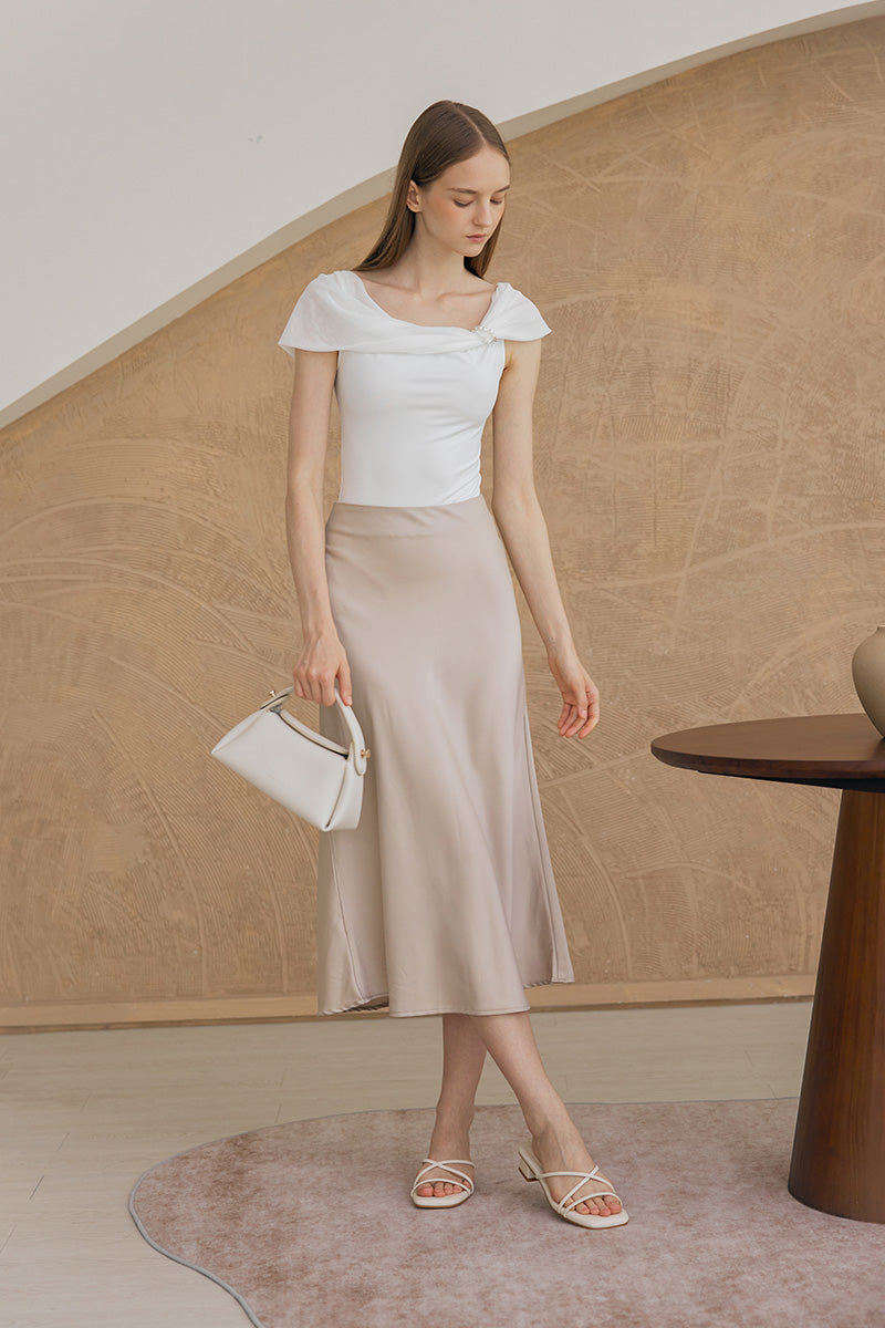 Lenix Strappy Cloud Block Heels in Cream