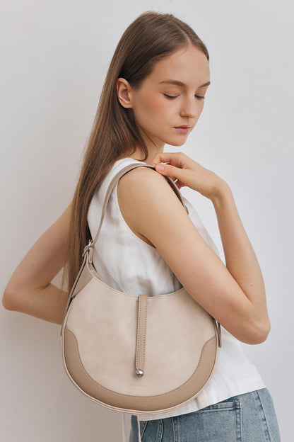 Lisbon Shoulder Bag in Stone