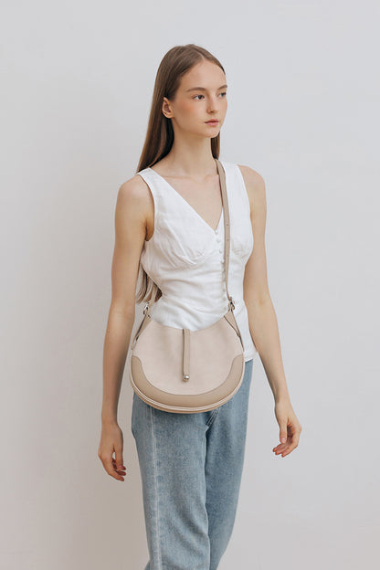 Lisbon Shoulder Bag in Stone