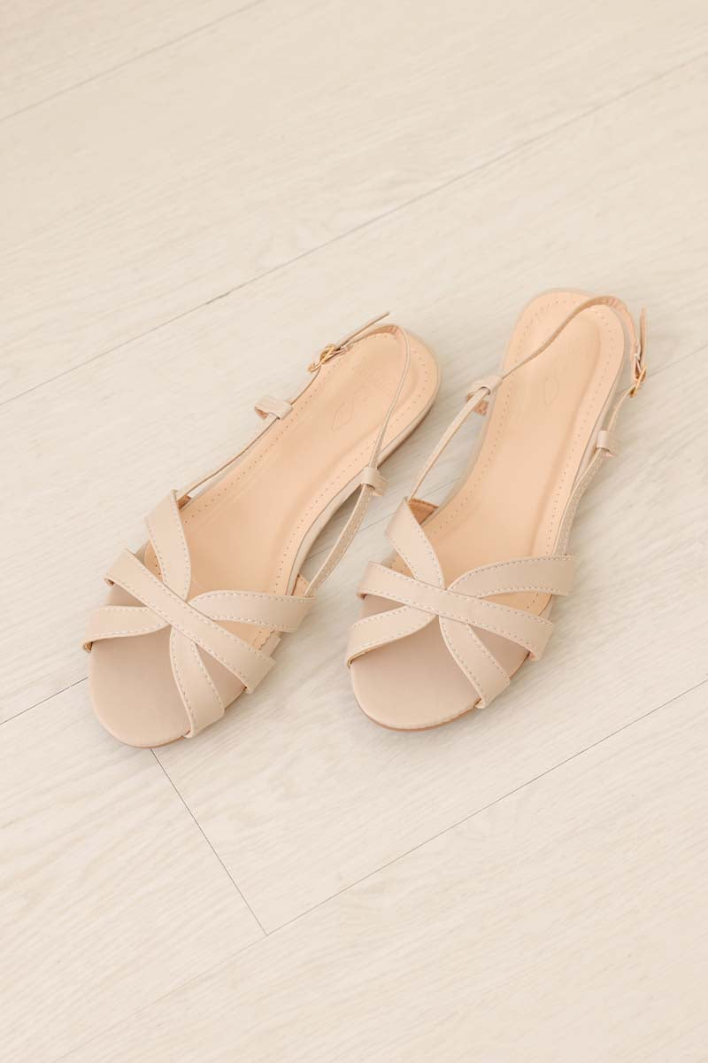 Lovi Interlocking Sandals in Light Taupe/Oat