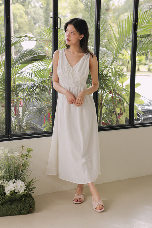 Luvina Embroidered Sliders in Nude Pink Waterproof Satin