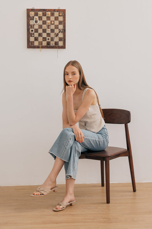 [PRE-ORDER] Nixie Thong Block Heels in Ash Suede