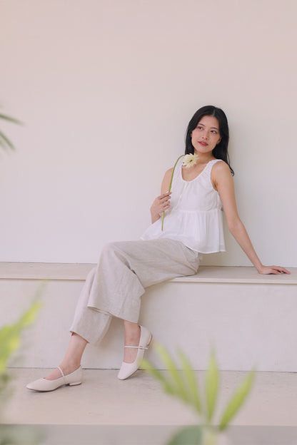 Norell Maryjane Flats in Cream