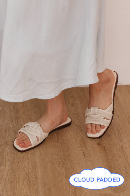 Nyla Cloud Contrast Sliders in Oat