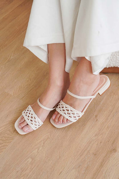 Opaline Hand-woven Sandals in Nude Mix