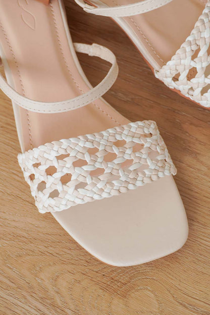 Opaline Hand-woven Sandals in Nude Mix