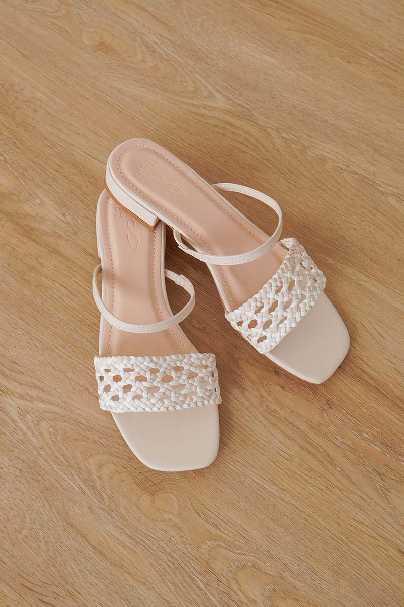 Opaline Hand-woven Sandals in Nude Mix