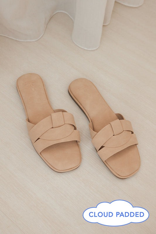 Ruka interlocking Cloud Sliders in Nude