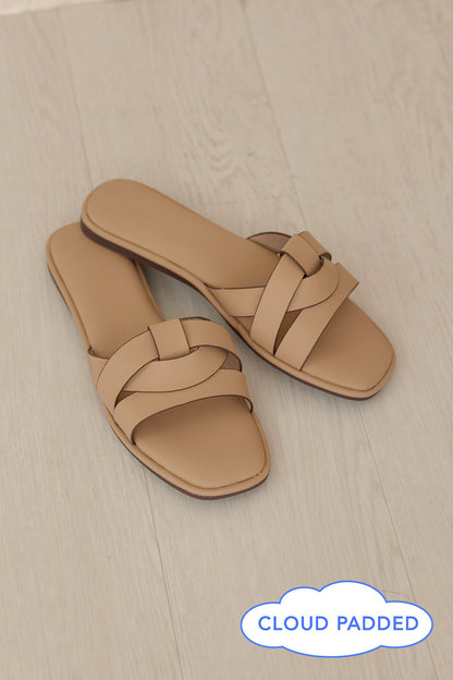 Ruka interlocking Cloud Sliders in Contrast Taupe