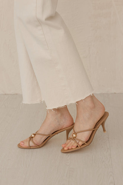 Sabine Strappy Heels in Nude