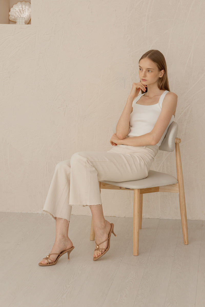 Sabine Strappy Heels in Nude