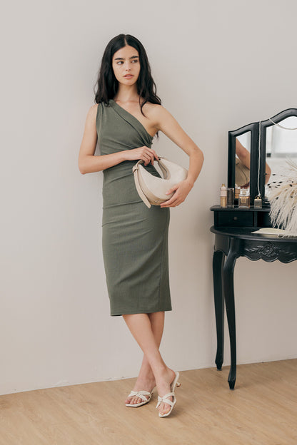 Soleia Flower Knot Kitten Heels in Waterproof Linen
