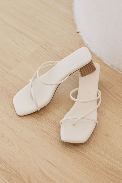 Sonder Strappy Cloud Heels in Cream