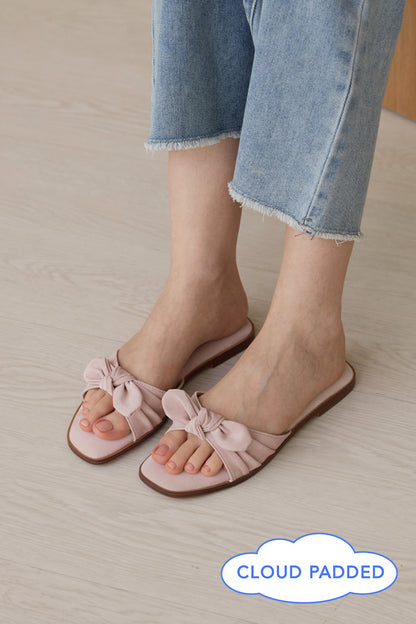 Soren Bow Sliders in Blush