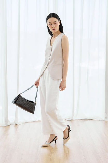 Valentina Flyknit Slingback Heels in Nude Contrast