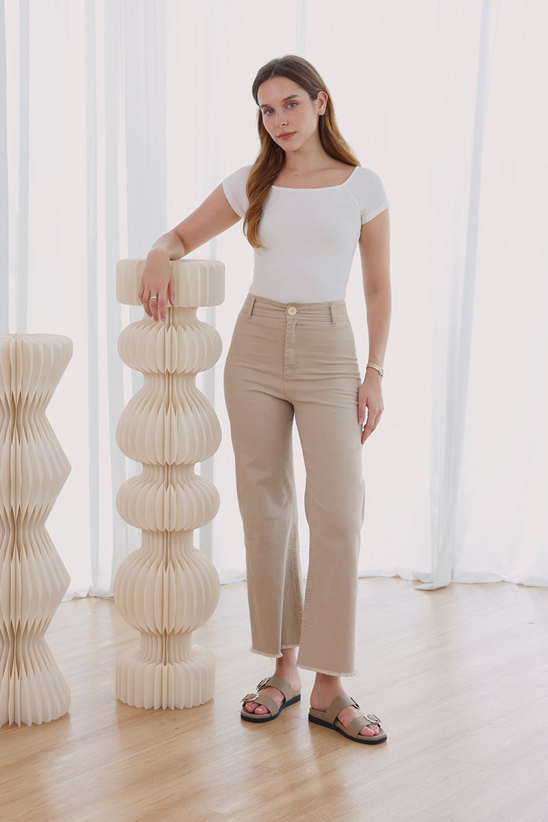 Veya Two Strap Sandals in Suede Brown