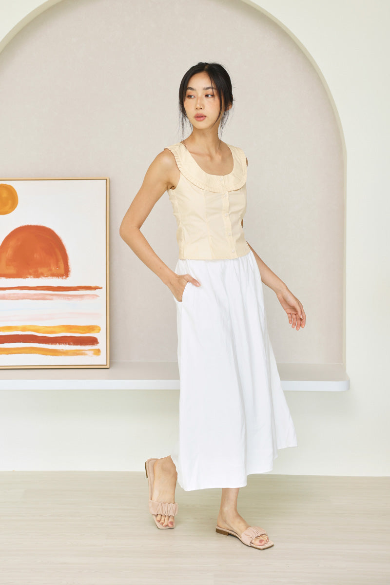 Winslet Ruching Sliders in Nude Waterproof Satin