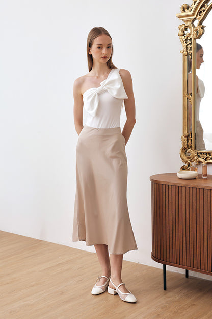 Wynna Mesh Maryjane Slingback Heels in Cream