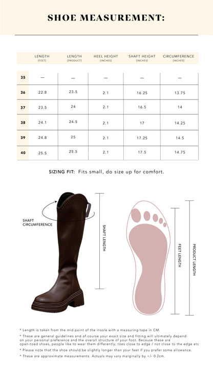 Zerra Knee-High Boots in Dark Brown