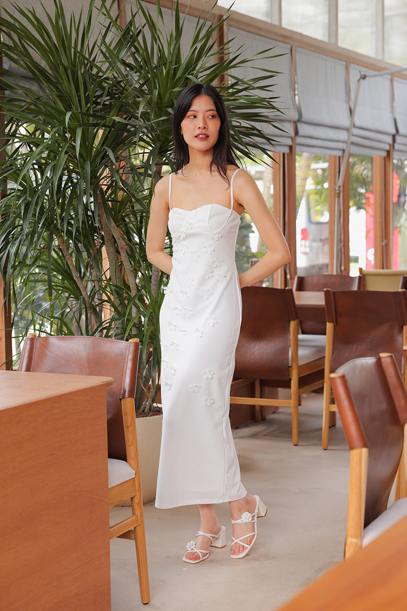 Alia Clip-On Strappy Heels in Cream