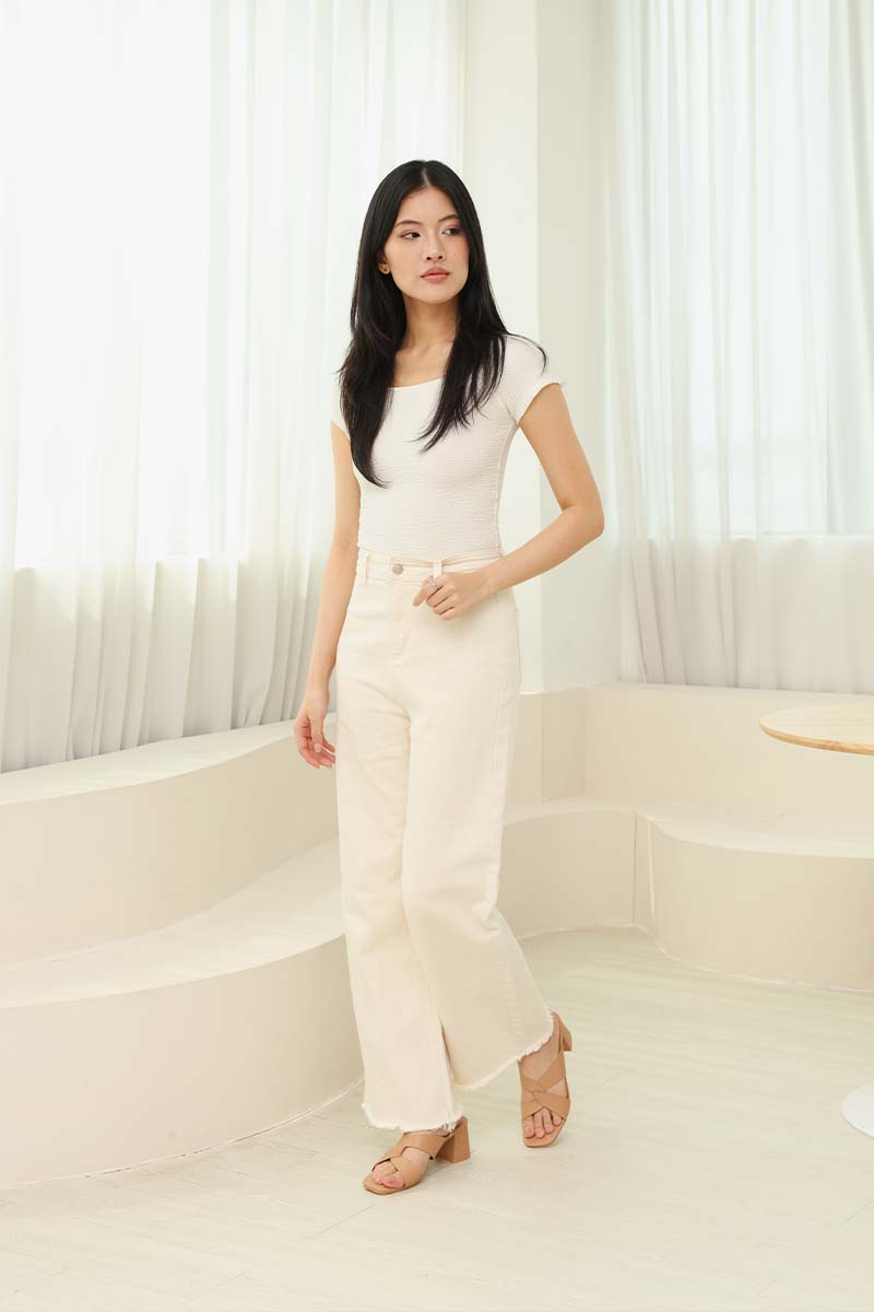 Ana Interlocking Block Heels in Nude