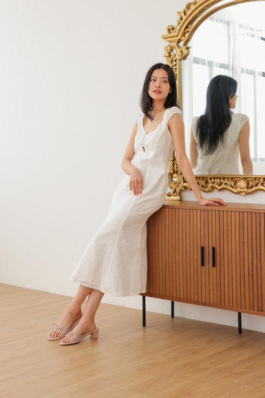 Calyra Charmé Mesh Cloud Heels in Light Mauve