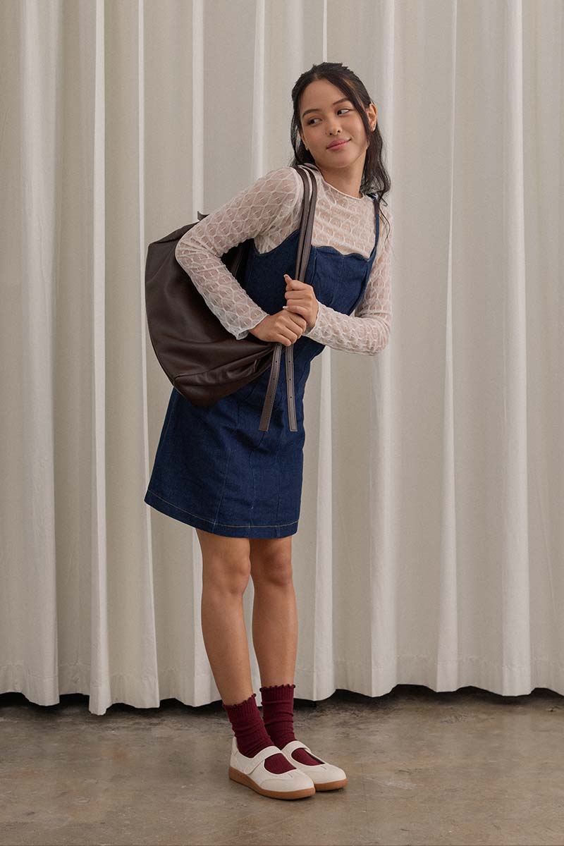 Chicago Double Handle Tote Bag  in Dark Choco