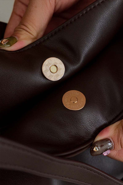 Chicago Double Handle Tote Bag  in Dark Choco