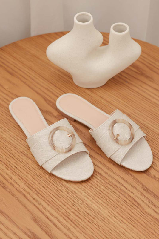 Corra Sliders in Waterproof Linen